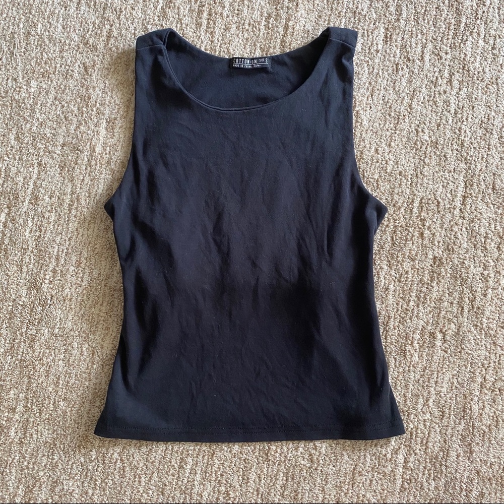 Cotton On Shelf Bra Black Basic Top